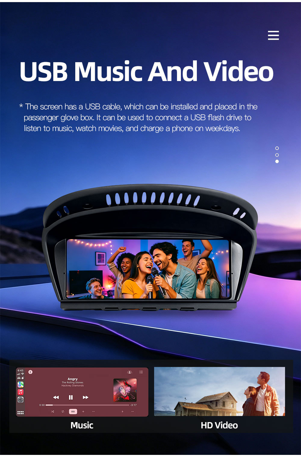 8.8inch Suitable for Bmw 5 Series E60 E61 E63 E64 Central Control Large Screen In-Car Gps Navigation All-In-One Device