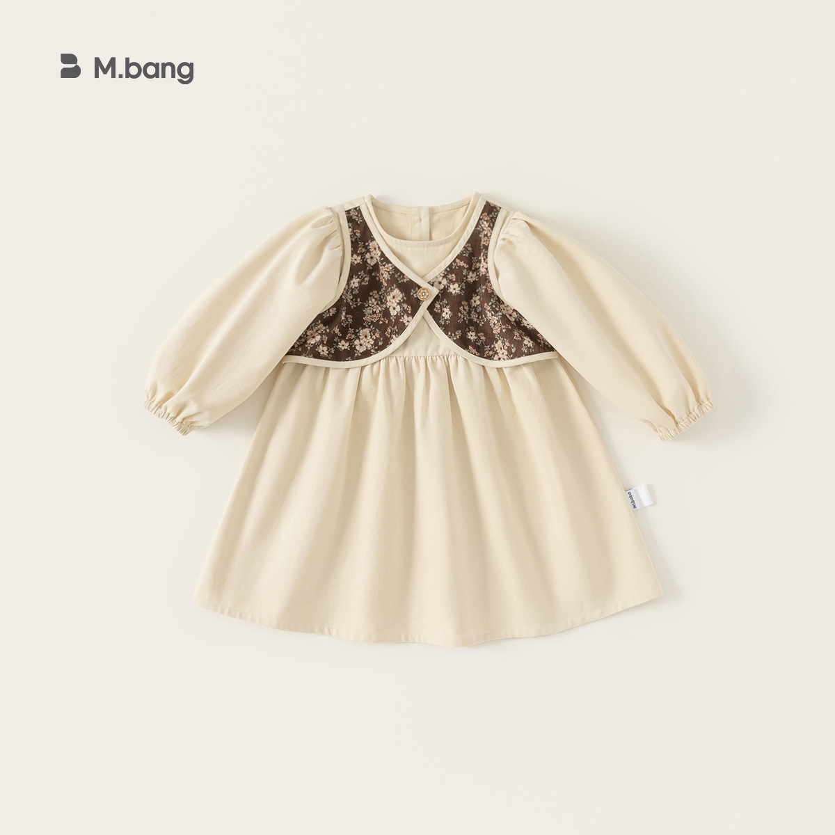 Modelo M Welfare, Vestido de Niña para Primavera y Otoño, No se Devuelve, Vestido Floral Infantil, Vestido de Niña de Manga Larga para Otoño, Ropa Infantil en Liquidación