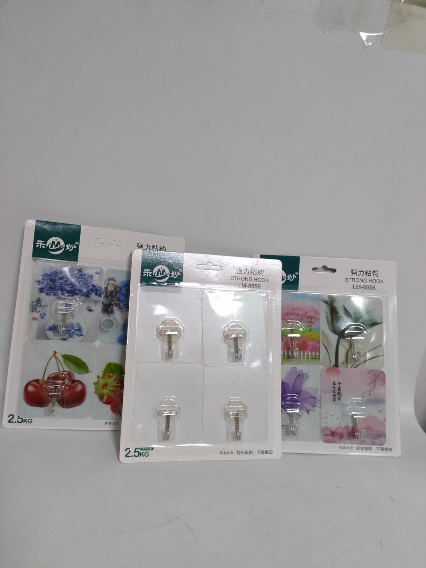 Household transparent plastic sticky hook wall free nail -free…