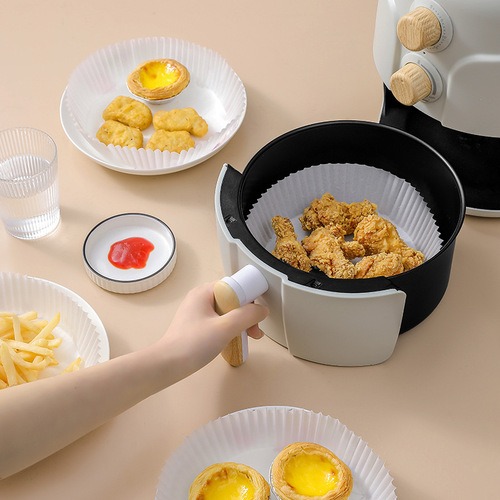 Dropshipping air fryer paper special paper oil-absorbing paper plate anti-oil non-stick round high temperature resistant paper baking mat