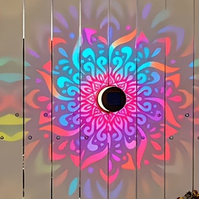 Luz solar transfronteriza Mandala lámpara de pared exterior lámpara de pared jardín lámpara de proyección lámpara decorativa lámpara de atmósfera