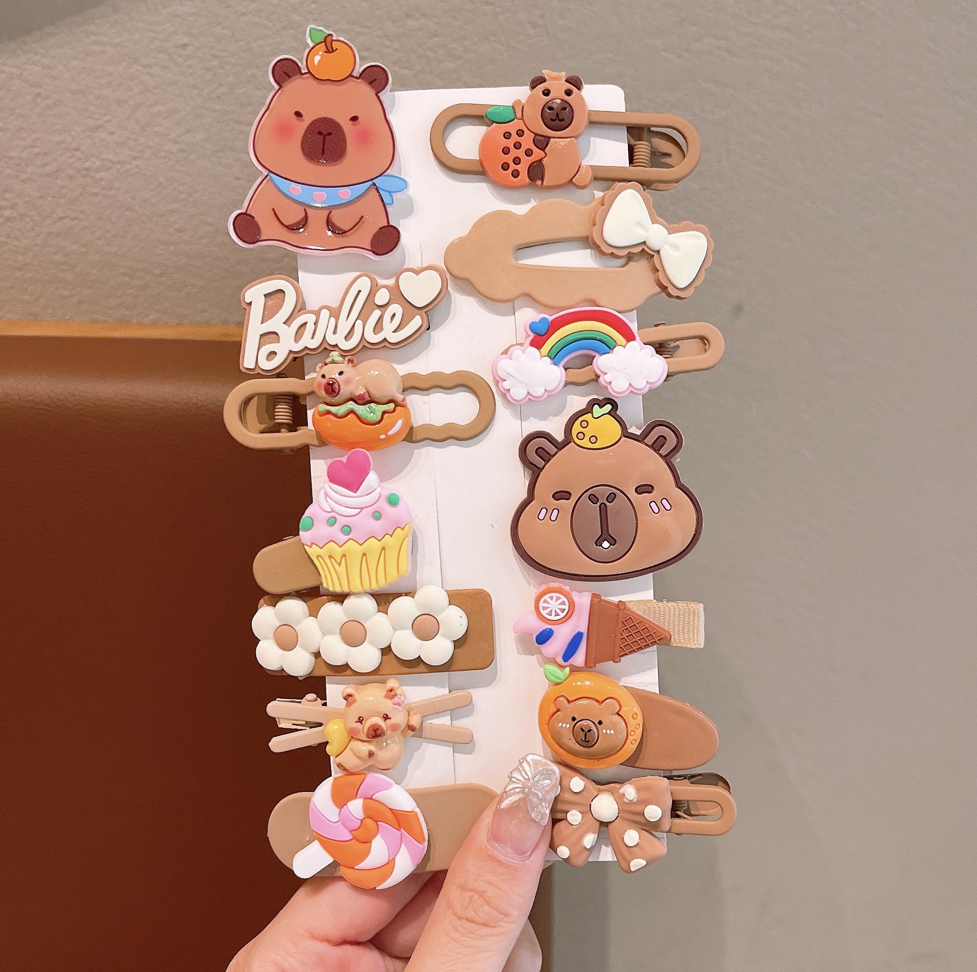 Red de Internet para niños horquilla tocado 2025 nueva niña horquilla niña linda bebé flequillo clip de cabello roto