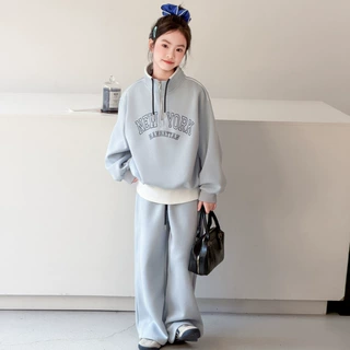 女童卫衣套装春装2026新款洋气女孩大童超好看韩系穿搭运动两件套