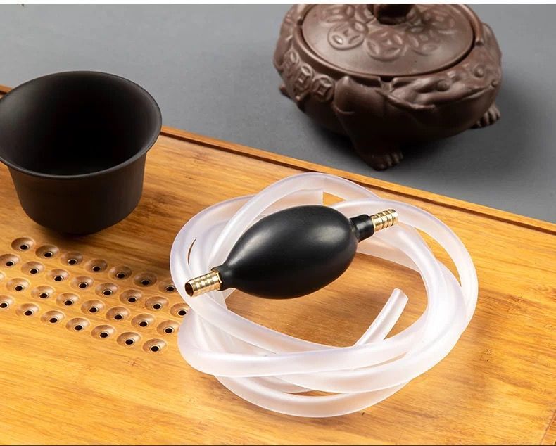 Tea Tray Drainage Hose Set with Suction Bulb Silicone Tubing for Tea Table Water Outlet quality and texture