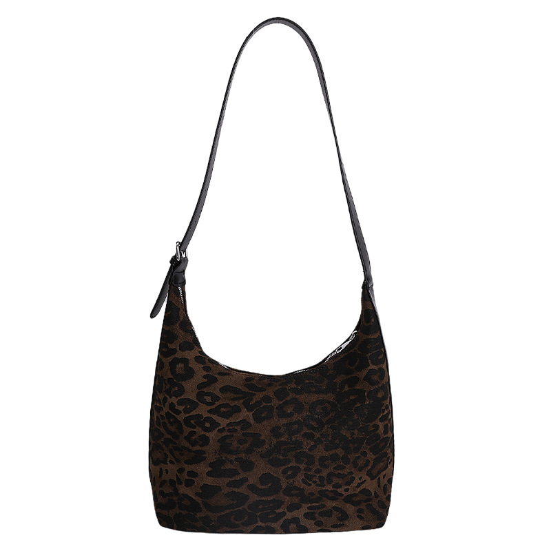 Cross-border 2025 otoño nuevo nicho de diseño brazalete texturas avanzadas retro leopardo viaje mochila de hombro