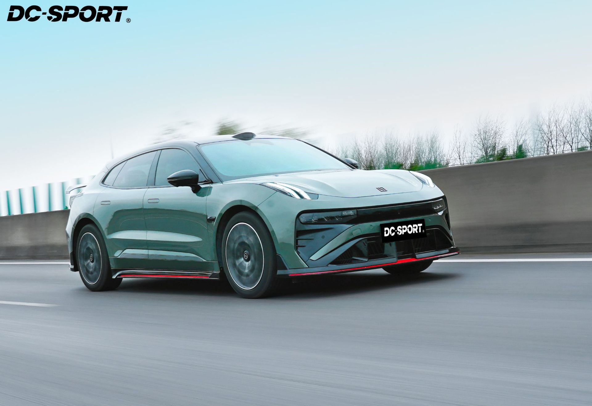 Suitable for 21-26 model Zeekr 001 DC model wide-body modification front spoiler, side skirts, rear lip, and sporty rear wing kit