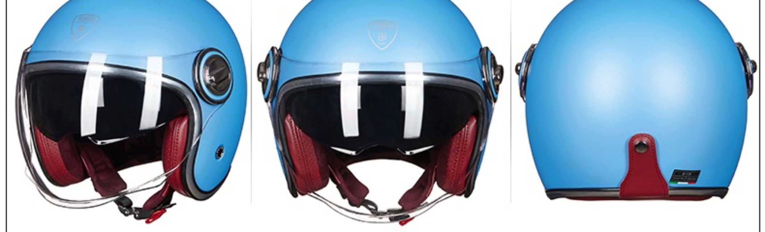 Motorcycle Helmet Harley Double Lens Electric Bike Retro Half Helmet