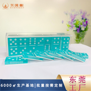Corporate Gift Customization 28 Acrylic Dominoes Double Long Domino Ancient Cards Promotional Souvenirs