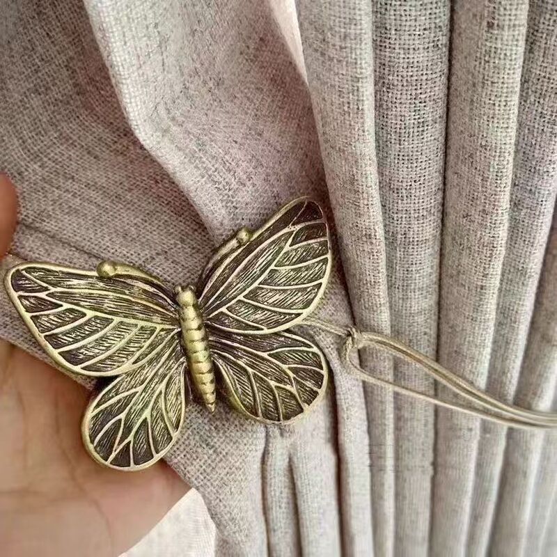Curtain Magnet Buckle Tie Butterfly Cute Curtain Tie Rope Tie Rope Magnetic Non-Punch Lanyard Pendant Accessories Rope
