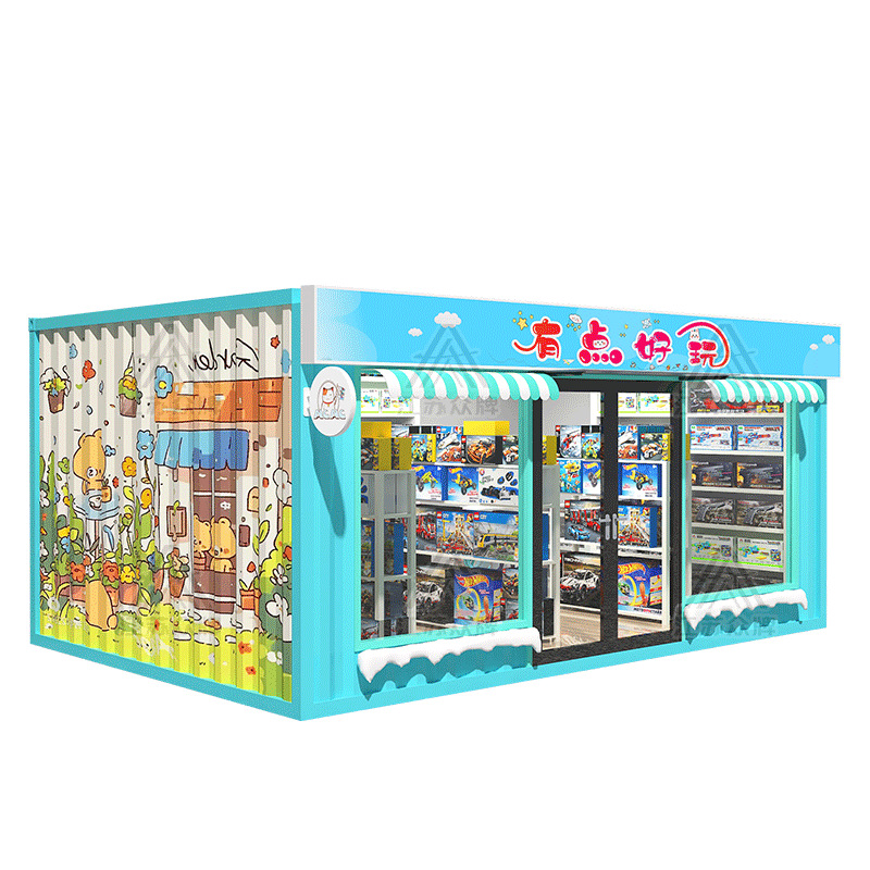 Contenedor red de viviendas móviles tienda de té con leche roja tienda móvil tienda de contenedores quiosco de café tienda