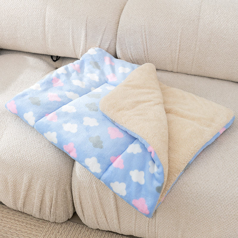 Dibujos animados oso franela gato gato manta para mascotas cojín para perros edredón perro productos para mascotas para el hogar Four Seasons