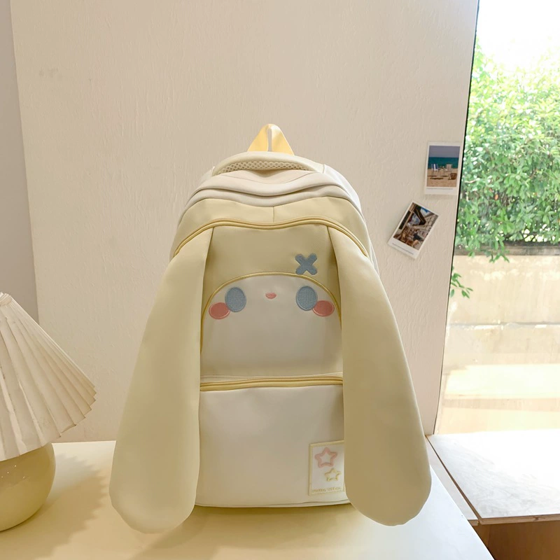 Rabbit, backpack, capacious shoulder bag for students, for secondary school