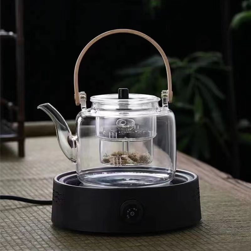 Tetera de vidrio caldera cuarta generación cocina integrada olla juego té traje cerámica eléctrica olla especial haz