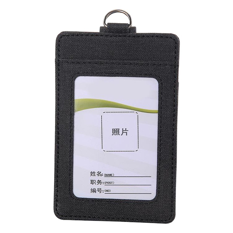 Jinbes Pu Id Card Holder Lanyard Company Unit Cardholder Bank Transportation Cover Employee Badge Access Card Card Holder