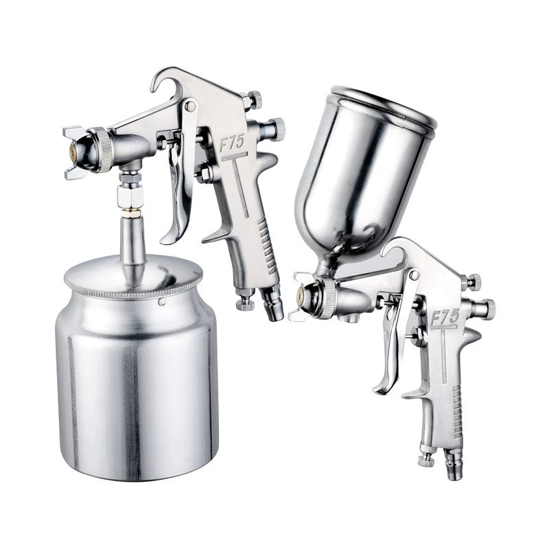 F-75 краскораспылитель f75 пневматический верхний и нижний горшок лейка мебель автомобильная краска клей высокий туман