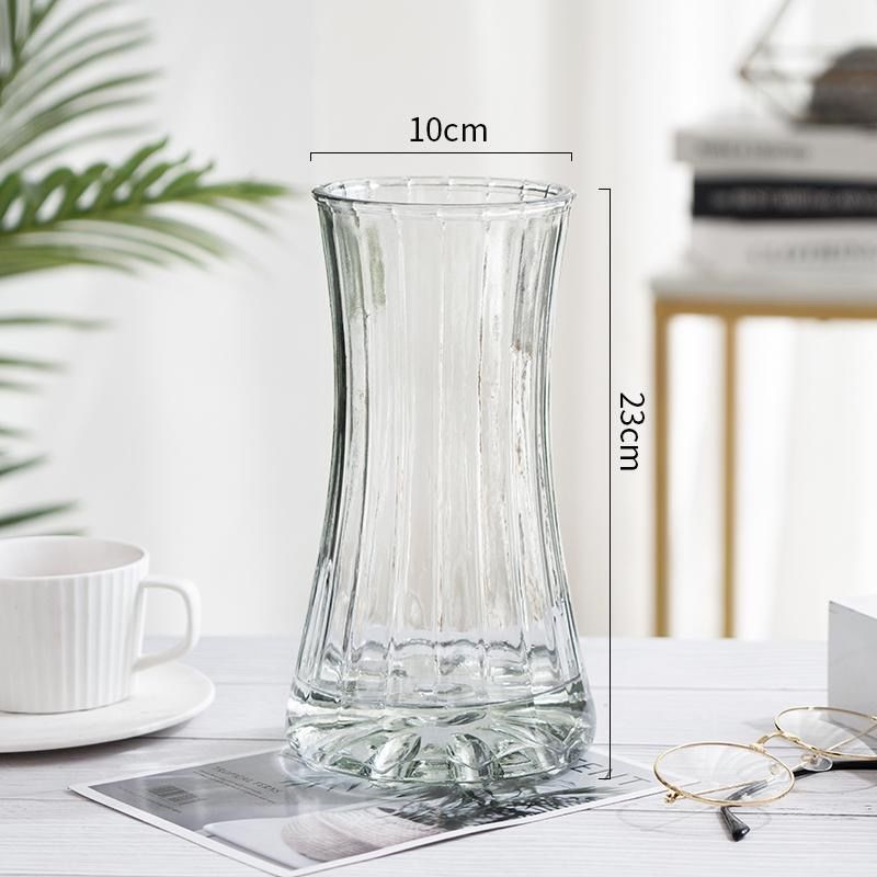 Luz al por mayor lujo creativo oro florero flores arreglo floral Rosa bambú rico rábano verde hidropónico decoración de escritorio