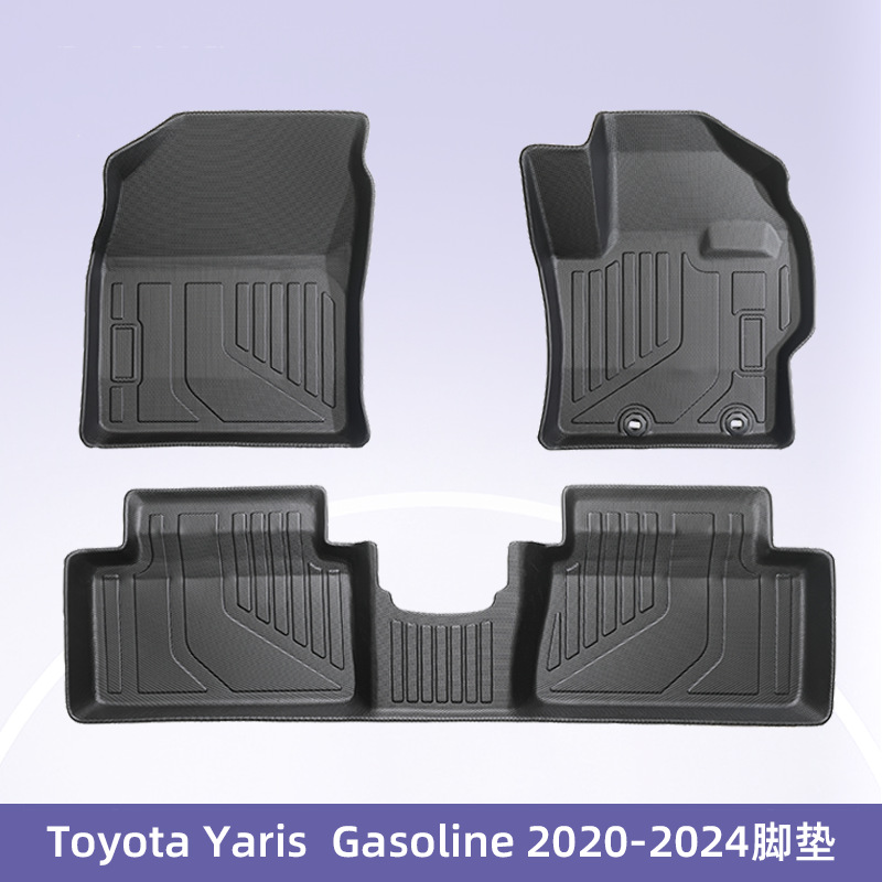 Aplicable a Toyota Yaris Fuel 2020 - 2024 Directo 3D todo el tiempo material TPE almohadilla de pie cojín de colateral