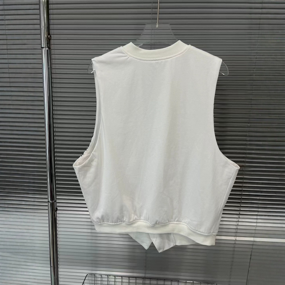 2025 primavera y verano nuevo diseño de nicho de dibujos animados Pinocho chaleco con cuello en V estampado chaleco casual sin mangas top marea