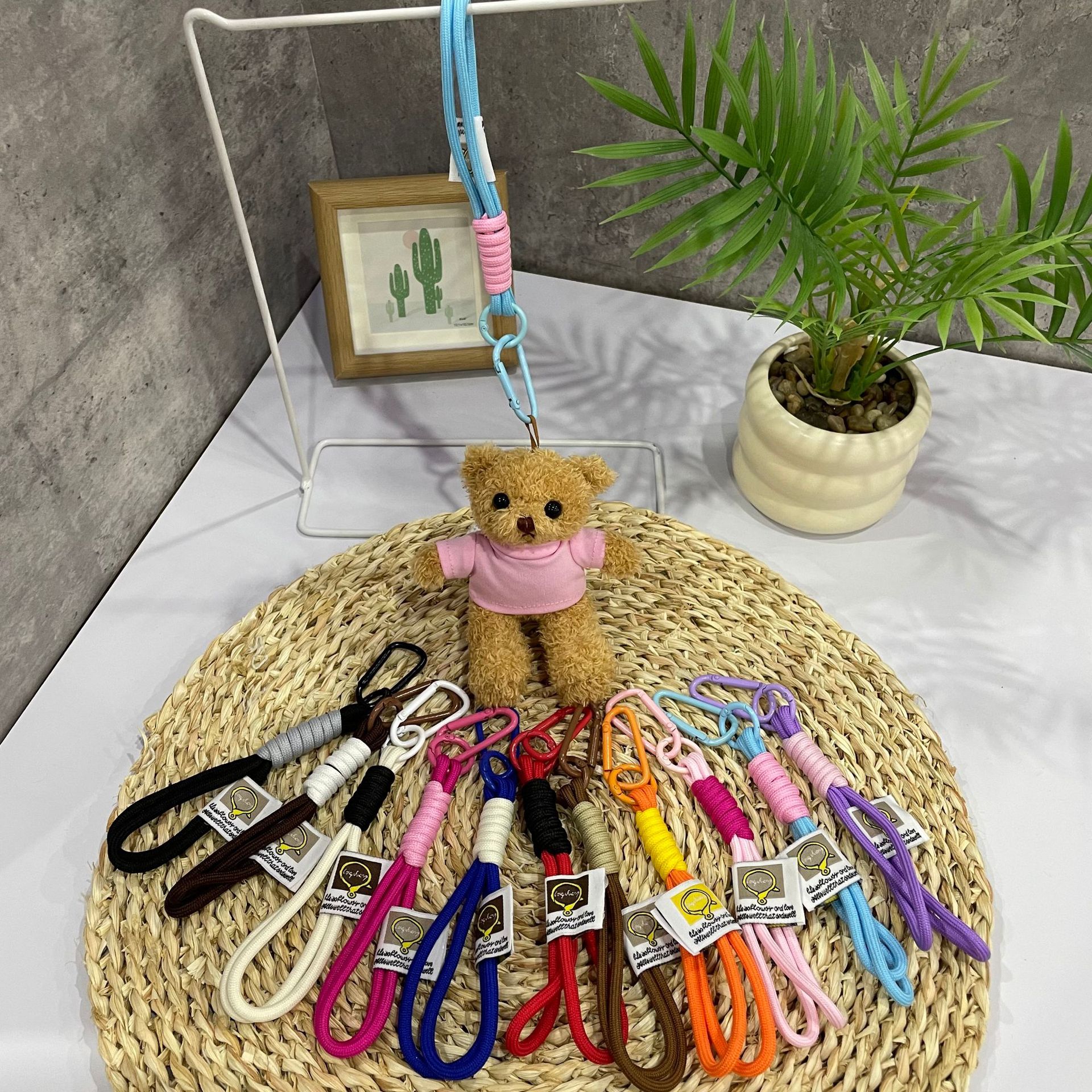 Teddy Bear juguete de peluche colgante llavero se puede imprimir LOGO Teddy Bear muñeca vestir Teddy Bear muñeca agarrar máquina de muñeca