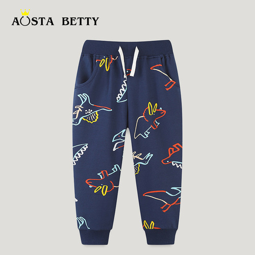 Children's Pants - Autumn  New Arrival, European and American Style, Printed, Boys' Ankle Length Trousers, Middle Children's Outerwear Sports Pants