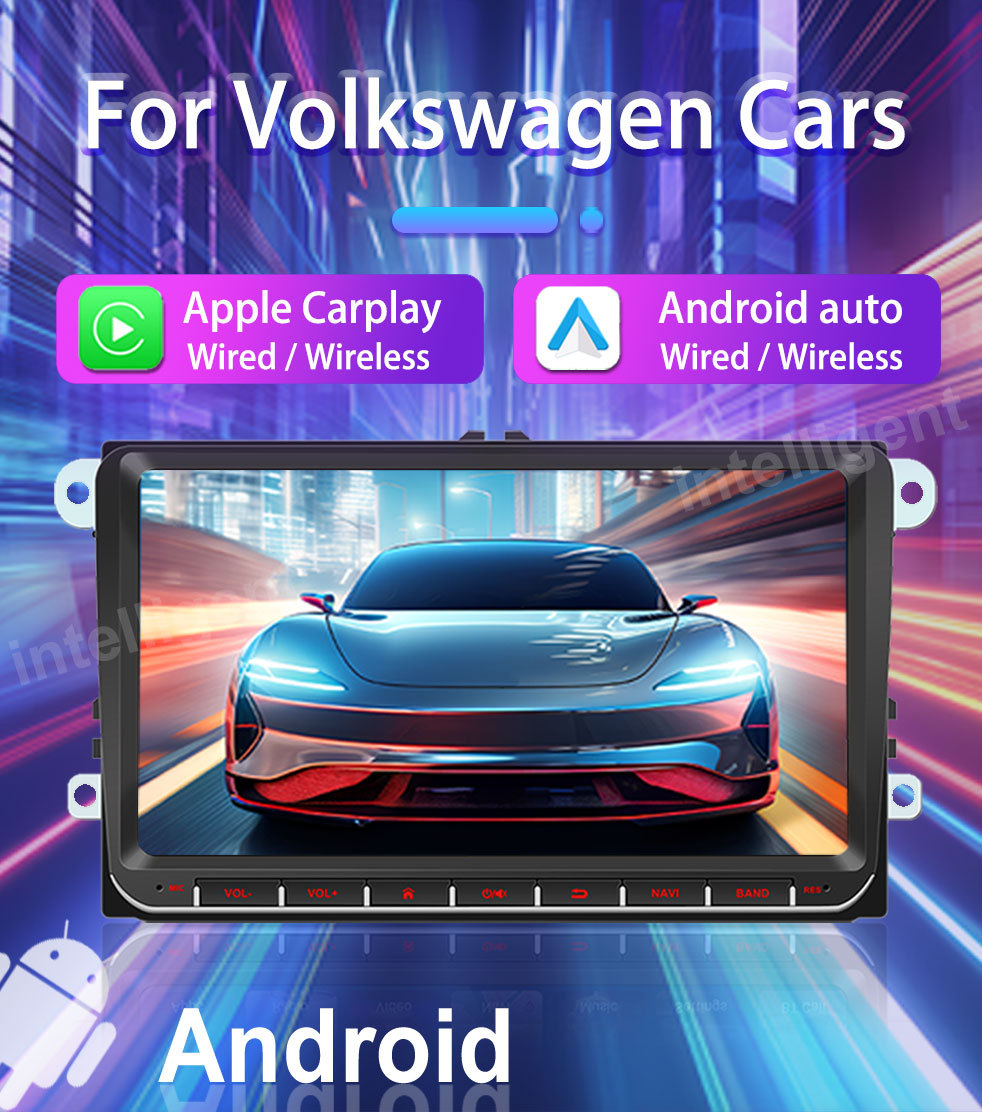 9 inch Volkswagen dedicated Android car navigator GPS Bluetooth HD large screen reversing image wireless carplay