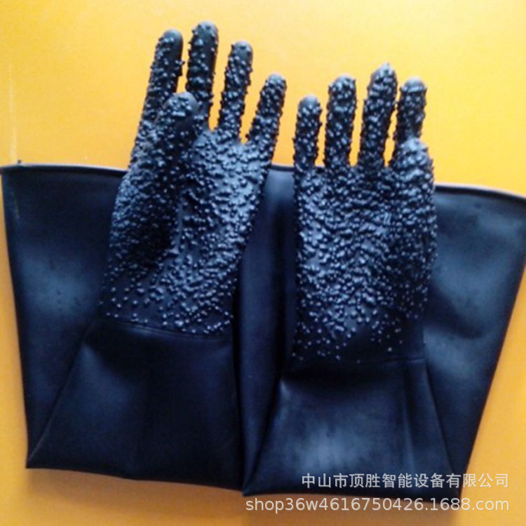 喷砂手套 光面颗粒加厚乳胶手套 喷砂机专用乳胶手套防割耐磨手套