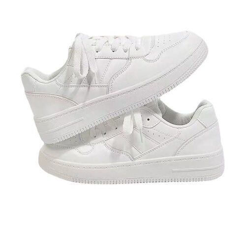ZHUOYU Women's White Sneakers 2024 New Summer Simple Casual Thick-Heeled Korean Version INS Trendy Sports Platform Shoes