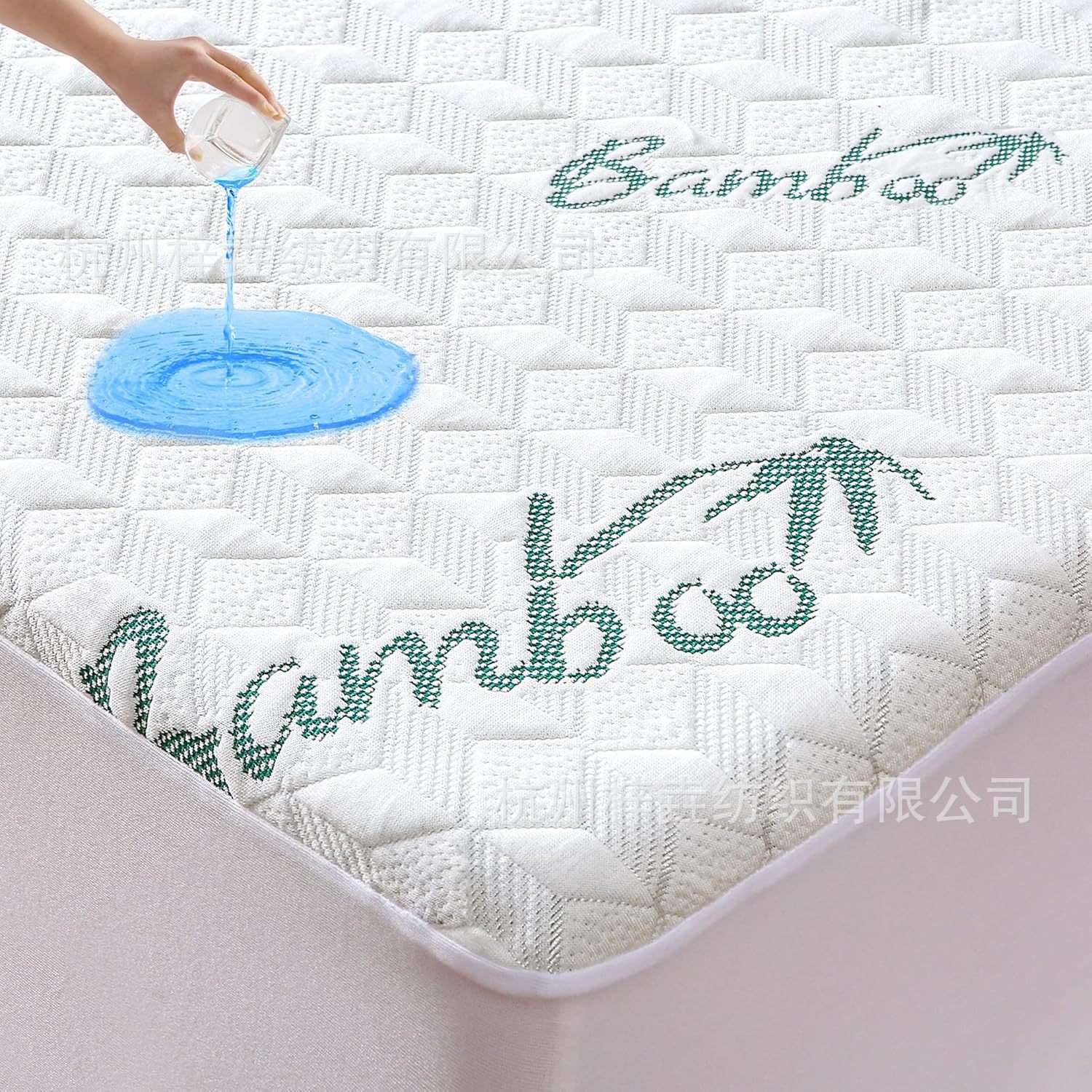 Amazon Bamboo Fiber Waterproof Dirt-Proof Bed Sheet Single Piece Bed Cover Mattress Protector Mattress Cover Bedspread