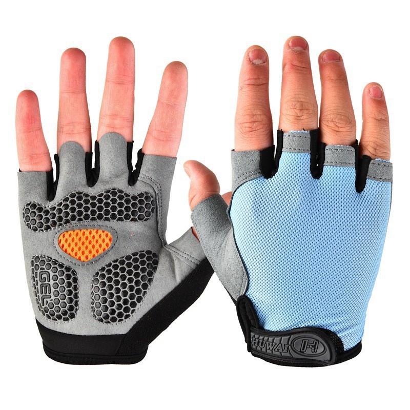 Protección solar medio dedo guantes hielo seda manicura hombres y mujeres delgada primavera y verano transpirable al aire libre equitación guantes de fuga de dedo