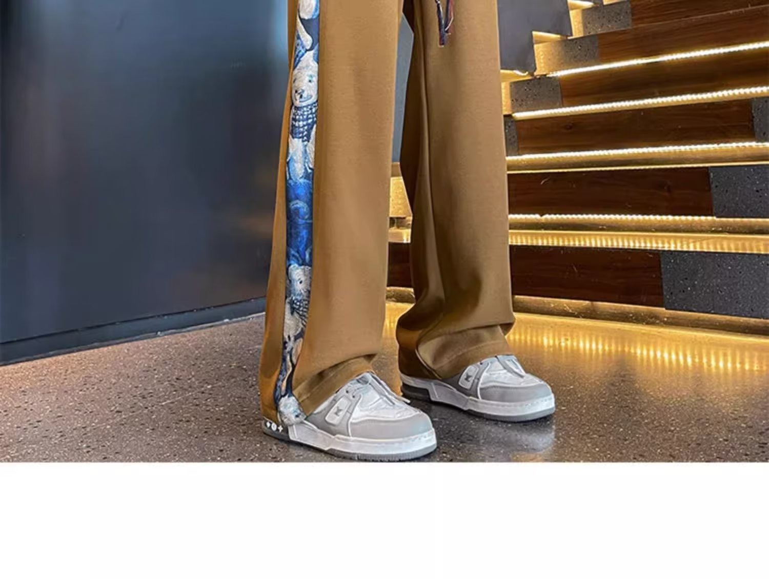 New Chinese style spring and autumn, new loose size men's wide straight leg sanitary pants, casual long pants for men_voghion.com