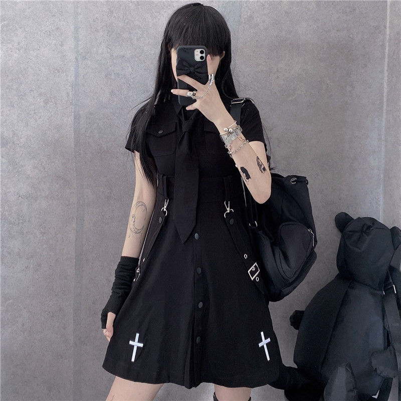Cool Style Girls Wear dress Women's 2025 Summer New Ins Dark Style Handsome Tooling suit Trendy Cool Style Girls Wear dress Women's 2025 Summer New Ins Dark Style Handsome Tooling suit Trendy