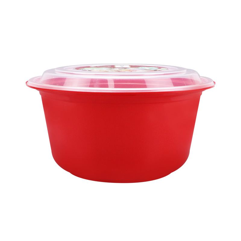 Caja de almuerzo desechable para llevar cuenca redonda grande 3000 cuenca redonda cangrejos de río pescado en escabeche olla caliente Maocai olla caliente picante caja de embalaje