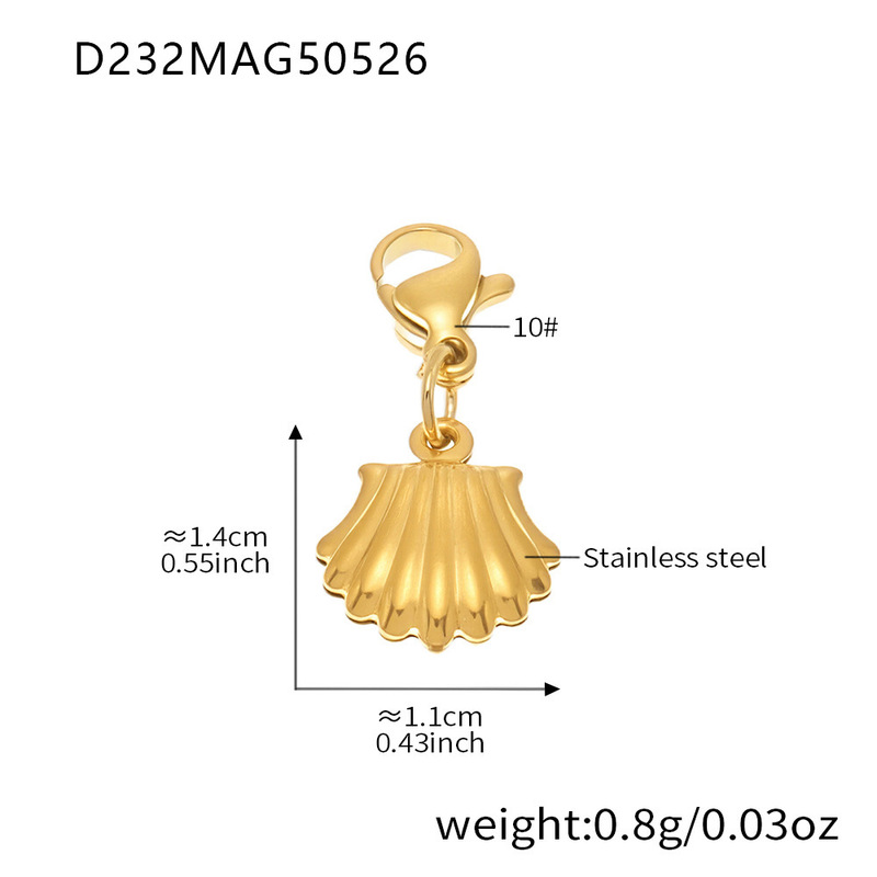 Mili メッキ 18 K 厚いゴールド DIY エナメル釉シングルペンダントニッチファッションパーソナライズされたマリンアクセサリー卸売|undefined