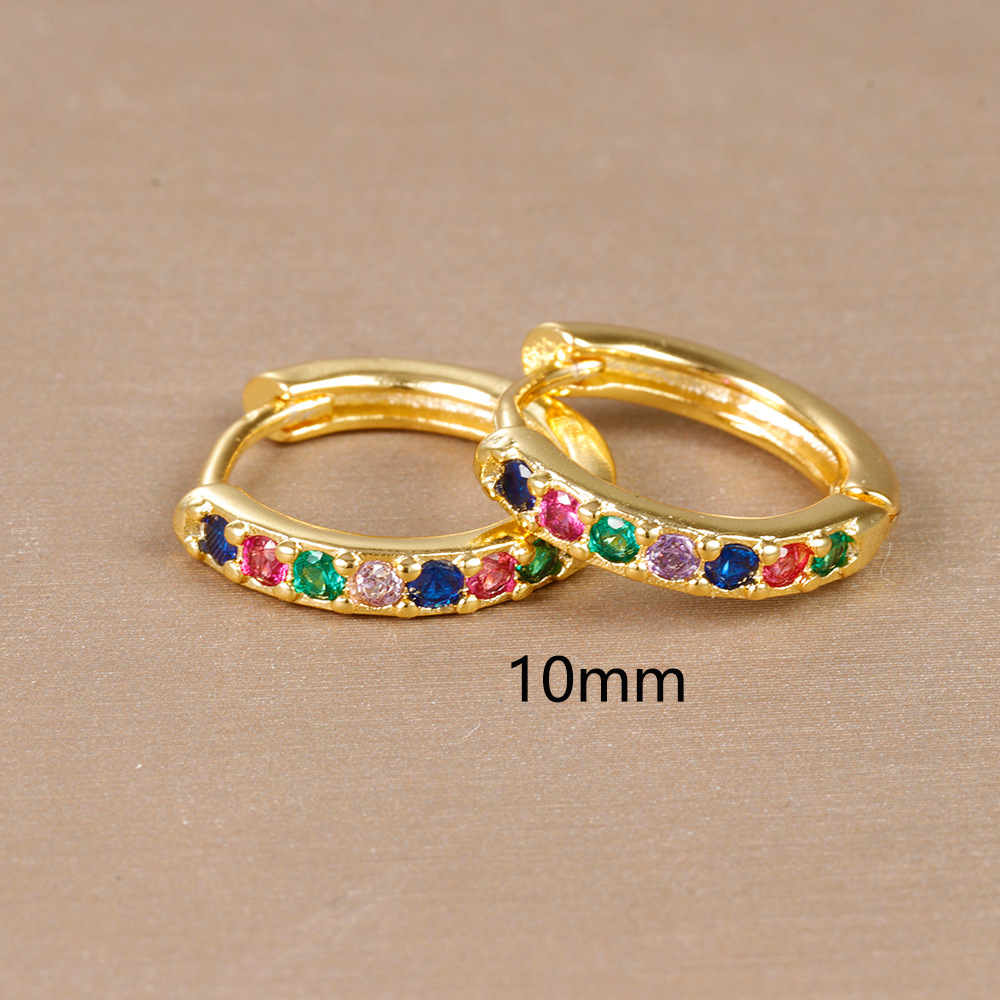 15g Weight Rhinestones Inlay Material Earrings Classification 1 Pair Quantity Daily Occasion Copper Material Geometric Pattern Women's Gender Plating, Inlay Design Simple Style Style 1 Pair Simple Style Geometric Plating Inlay Copper Rhinestones Earrings 6