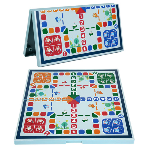 Children's Go, Five in a Row, Go, Flying Chess, Five in a Row, Military Chess, Chess, Folding Wooden Game Board, Student Toy