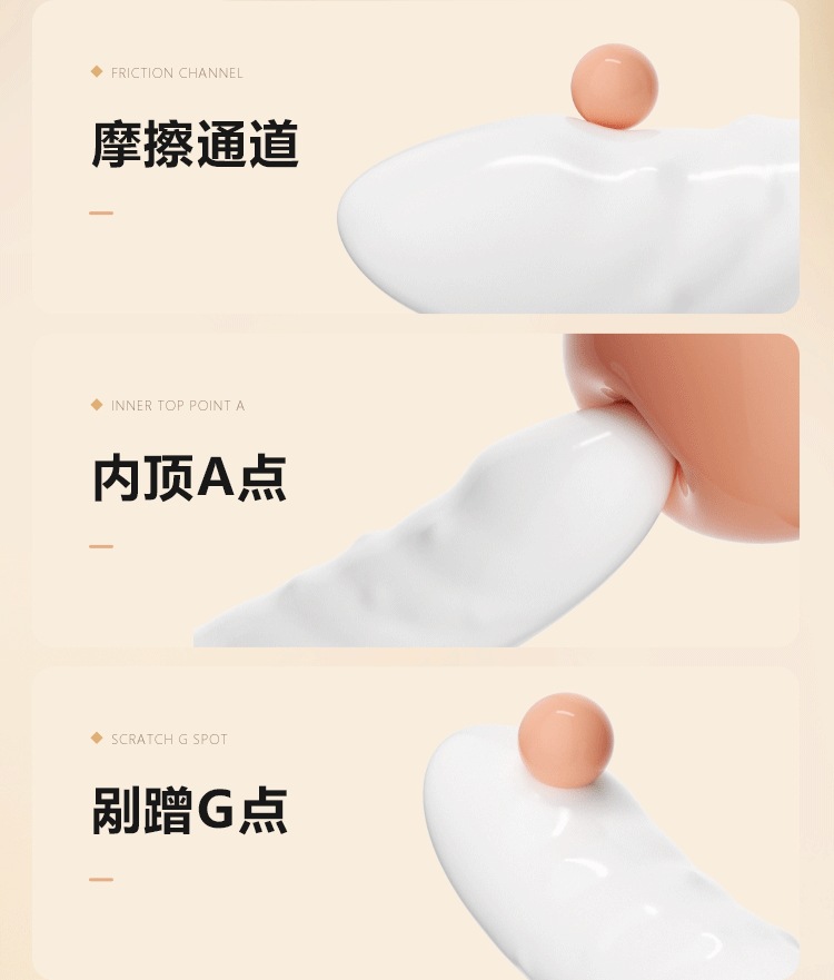 Mystery Joy Orgasmic Female Masturbation Device Automatic Rotating Bead Massager in Moonlight White — detail image 5