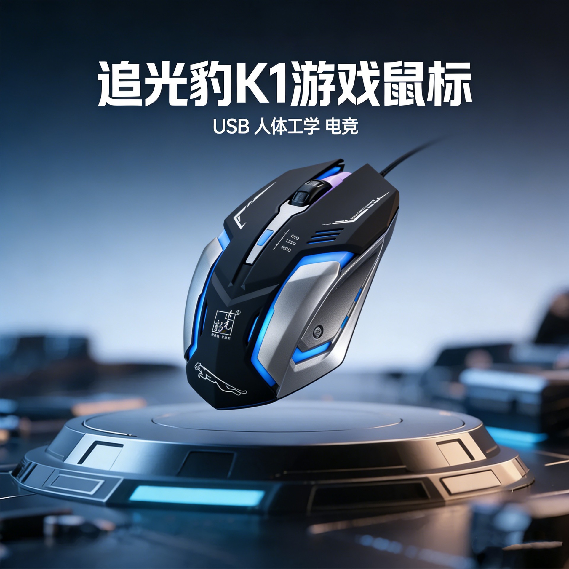 Cross-Border Hot-Selling Product: Chasing Light Leopard K1 Gaming Mouse, USB Optical with Mechanical Feel, for Playing Valorant and Pubg, Computer Accessories Wholesale
