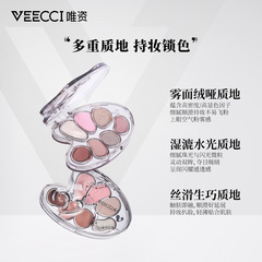VEECCI/WEIZI ビッグアーティスト 7色アイシャドウパレット アースカラーマットハイライトスモーキーメイクオールインワンパレット