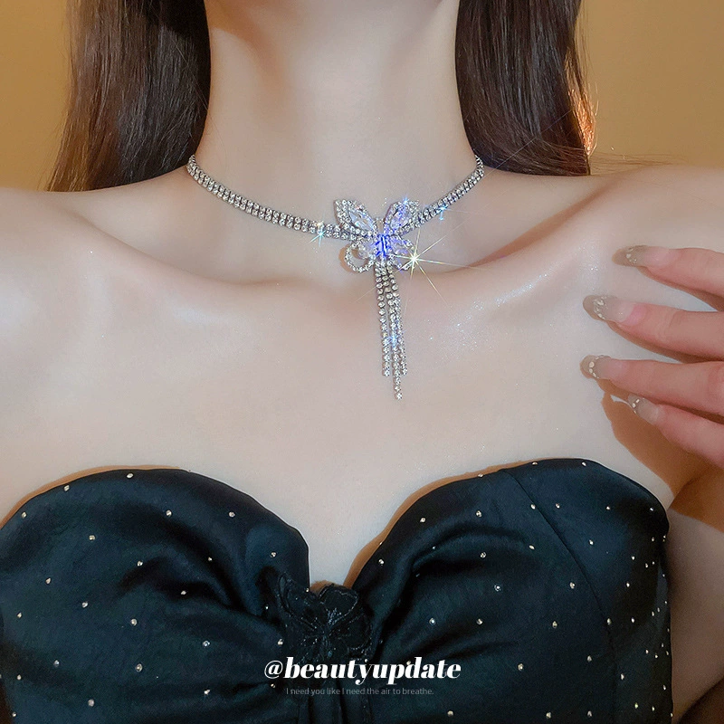 Цирконий, серьги, браслет, ожерелье, цепочка, модный набор, аксессуар, европейский стиль, стиль лёгкой роскоши, стиль высокого качества