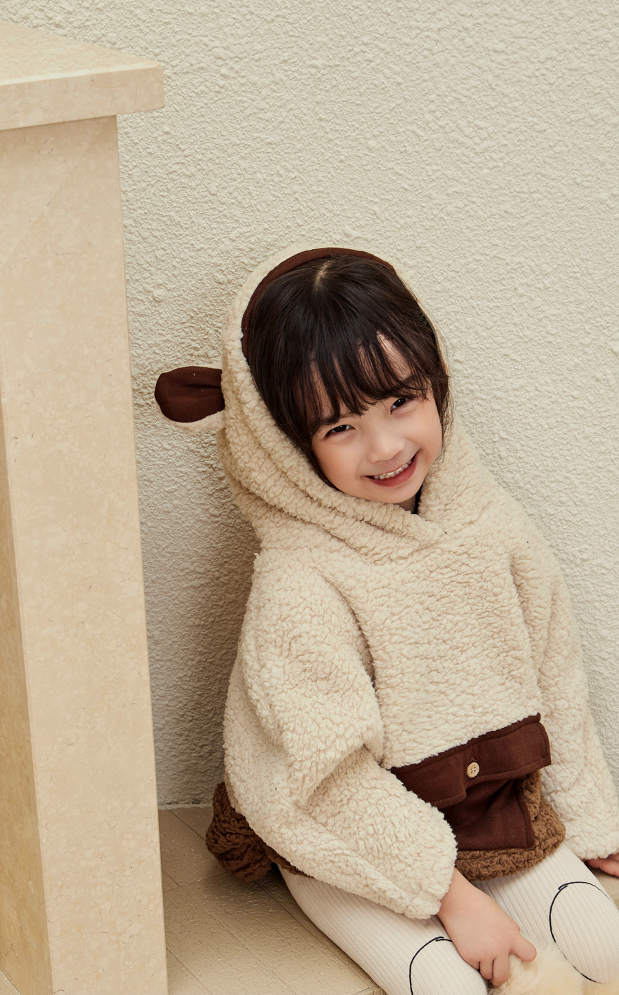 Manteau pull en peluche à bulles 2 couleurs pour fille, vêtement d'hiver pour enfants, lapin mignon, nouvelle collection 2023_voghion.com