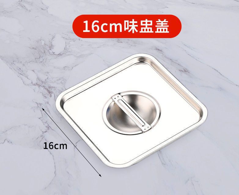 Jarra de condimento de acero inoxidable con tapa de cocina cuenca de cerdo barril cuadrado caja de condimento de almacenamiento comercial condimento tarro