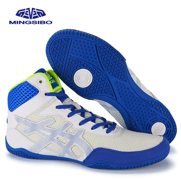 Cross-Border Popular Boxing Shoes for Men and Women, Martial Arts Shoes, Training High-Top Shoes, Children's Professional High-Top Freestyle Fighting Shoes