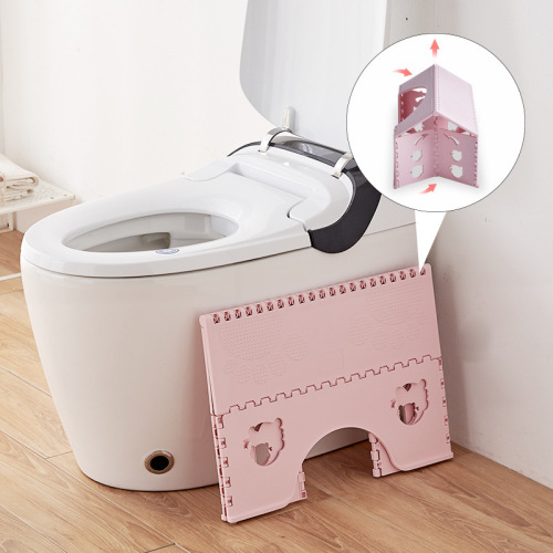 Toilet stool footstool anti-slip storage folding stool adult and children's foot stool squatting stool thickened foot stool