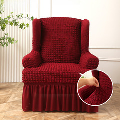 Bubble fabric single sofa cover, fully enclosed European classical style, Siamon chair cover with wingback elastic tiger chair cover, wholesale