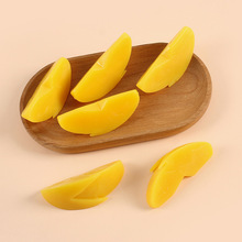 PVC仿真食玩黄桃块水果模型微缩食玩DIY趣味芒果配件水果摊摆件