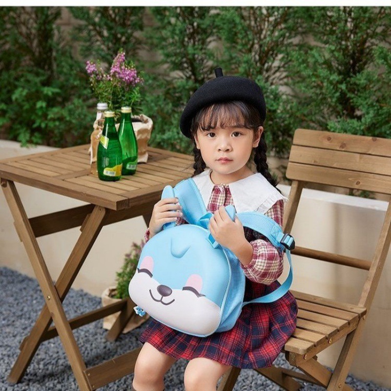 Mochila infantil caricatura lindo conejo estilo extranjero ultra ligero para jugar mochila princesa de niña