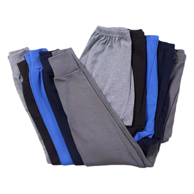 Thickened Fleece-Lined Autumn Pants for Middle-Aged and Elderly Men, Loose-Fitting Large Size Fleece Pants for Seniors, Men's Single-Piece Brushed Fleece Autumn Pants