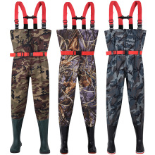 尼龙钓鱼裤连体尼龙下水裤防水捕鱼裤成人防水轻便透气半身防水衣