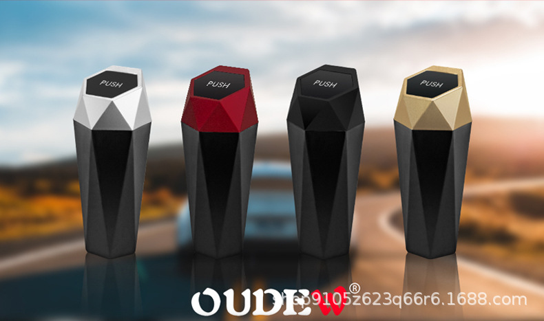 Car Trash Bin Mini Car Cup Holder Diamond Trash Bin Desktop Storage Box Car Trash Bin Trash Bin