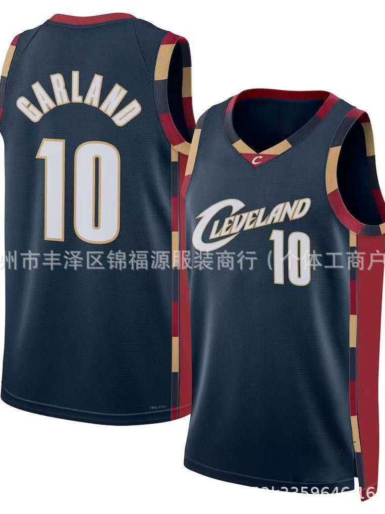 Новый джерси Cavaliers Mitchell Garland James ретро, внешняя торговля, оптом, дропшиппинг, городской стиль, кросс-бордер джерси